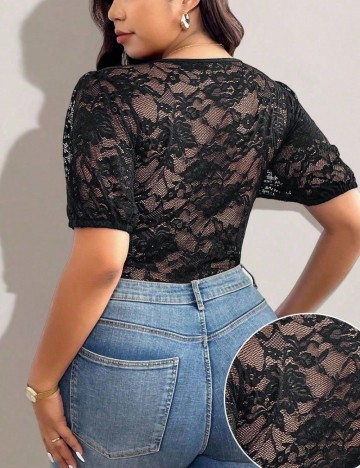 Body Shein Curve+, negru