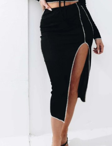 Fustă midi IN THE STYLE, negru