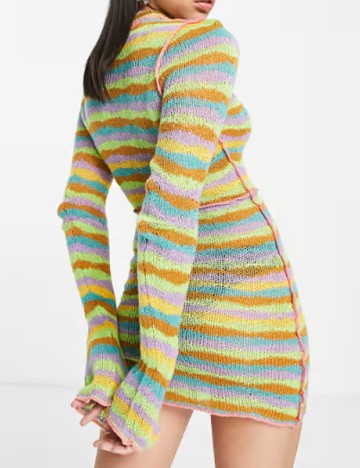 Rochie mini The ragged priest, mix culori