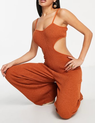 Salopetă lungă ASOS, cărămiziu