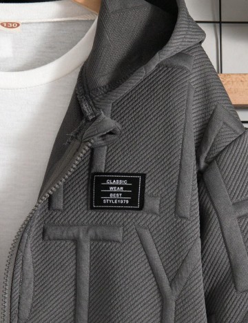 Hanorac Cu Fermoar Shein, gri