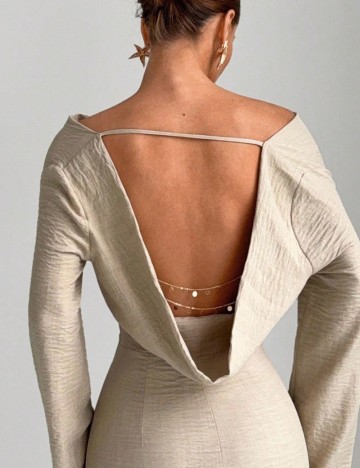 Rochie maxi Shein, bej