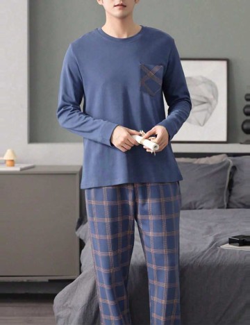 Compleu pijamale Shein, albastru