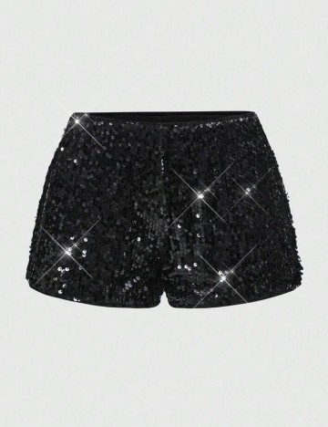 Pantaloni scurți Shein Romwe, negru