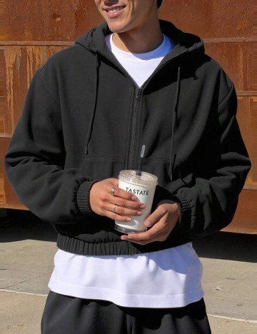 Hanorac Shein, negru