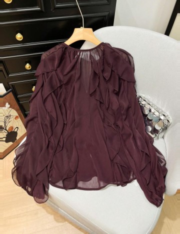 Cămașă Shein, vișiniu