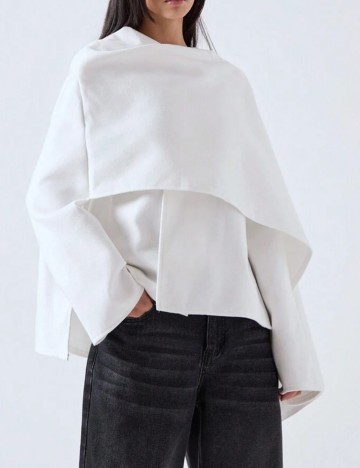 Palton scurt Shein, alb