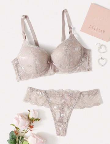 Set Lenjerie intimă Shein, bej