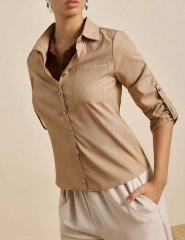 Cămașă Shein, maro