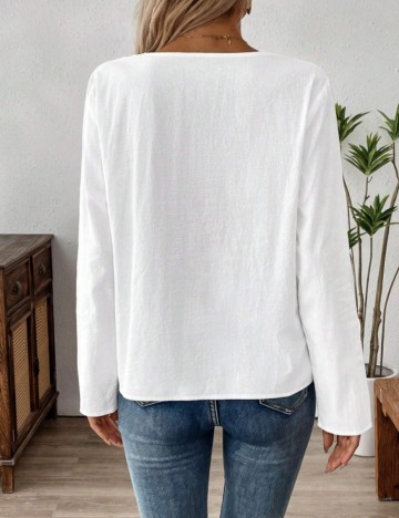 Cămașă Shein Emery Rose, alb