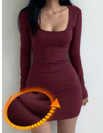 Rochie mini Shein DAZY, vișiniu