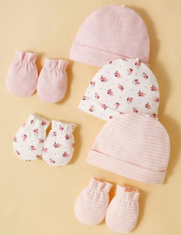 Set căciuli și mănuși Shein, mix culori