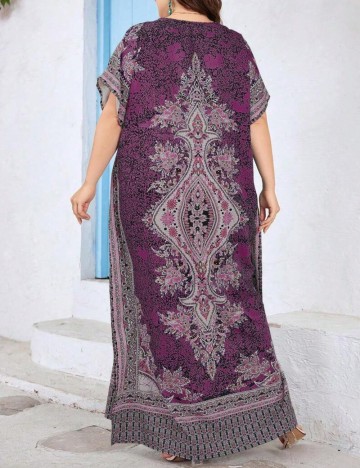 Rochie maxi Shein Curve+, mix culori