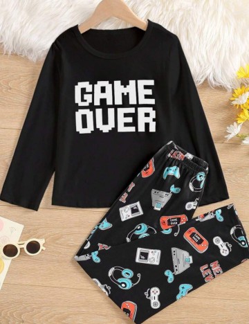 Compleu pijamale Shein, negru