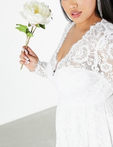 Rochie de ocazie și bridal ASOS, ivory