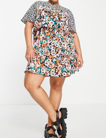 Rochie mini Lola May, mix culori