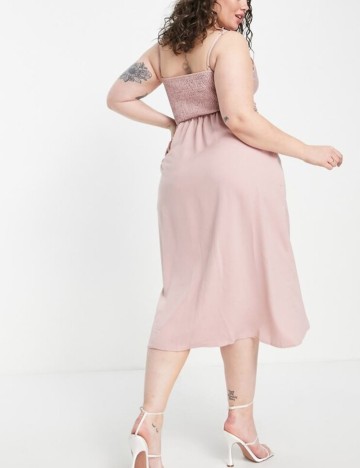 Rochie midi Little Mistress, roz