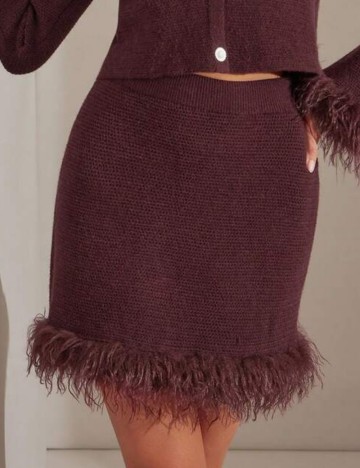 Fustă mini Shein, vișiniu