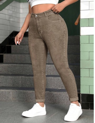 Jeans Shein Curve+, maro