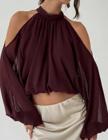 Cămașă Shein, maro