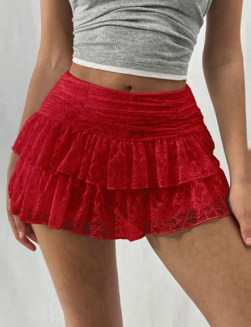 Fustă Pantalon Shein, roșu