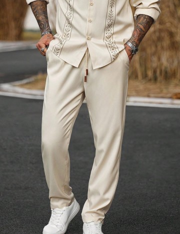 Pantaloni Shein MANFINITY, bej