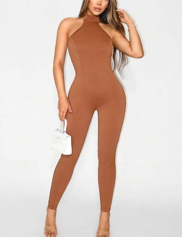 Salopetă lungă Shein, maro