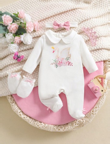 Body baby Shein, alb