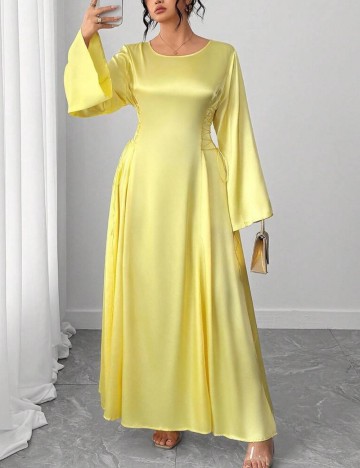 Rochie maxi Shein Curve+, galben