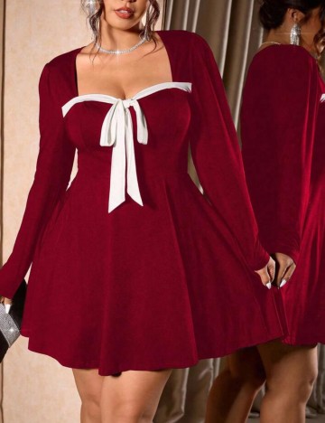 Rochie midi Shein Curve+, roșu