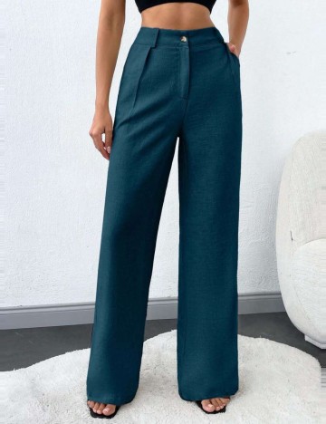 Pantaloni Shein, turcoaz