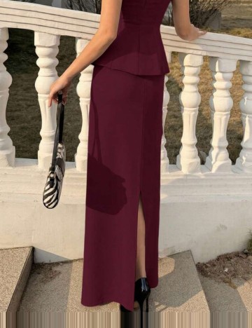 Fustă maxi Shein, vișiniu