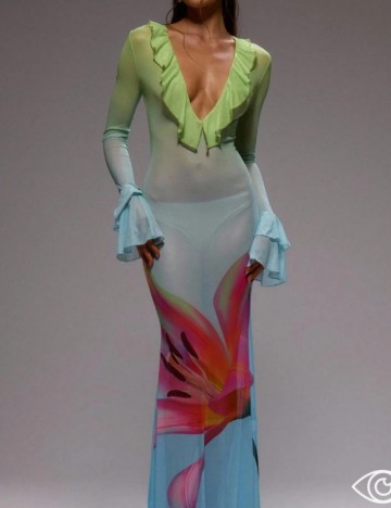 Rochie maxi Shein MUSERA, mix culori