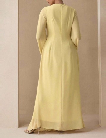 Rochie maxi Shein Curve+, galben muștar