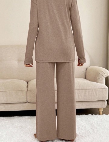 Pantaloni de pijama Shein, maro