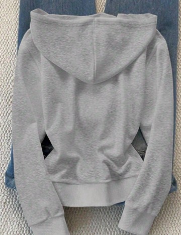 Hanorac Cu Fermoar Shein, gri