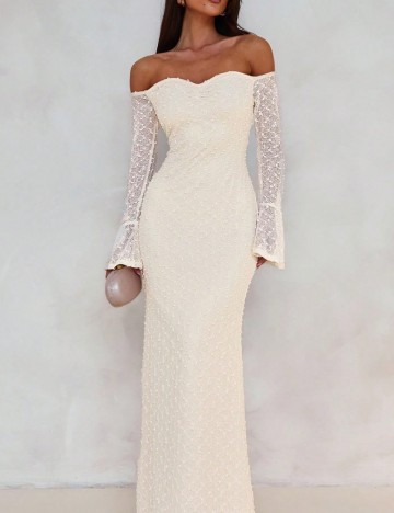 Rochie maxi Shein, crem