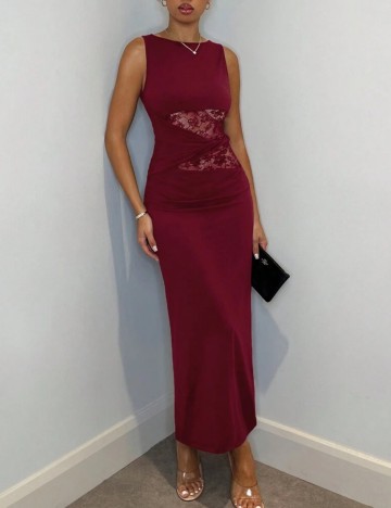 Rochie midi Shein, vișiniu