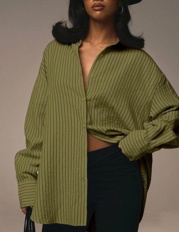 Cămașă Shein, kaki