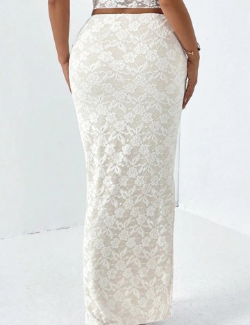 Fustă maxi Shein, crem