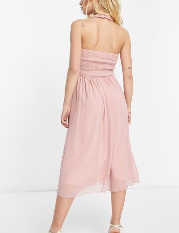 Rochie midi Little Mistress, roz