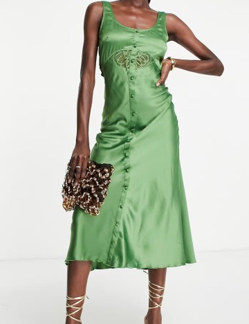 Rochie midi ASOS, verde