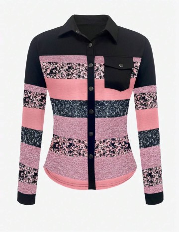 Bluză cu nasturi Shein, mix culori