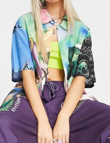 Cămașă Collusion, mix culori