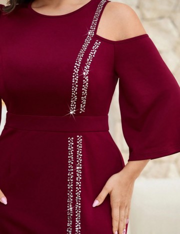 Rochie midi Shein Curve+, vișiniu