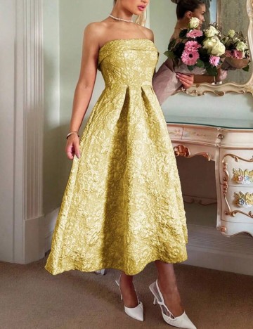 Rochie midi Shein, galben