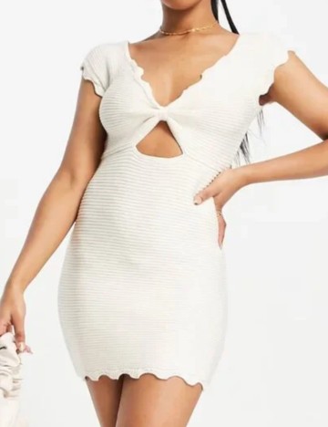 Rochie mini Miss Selfridge, crem