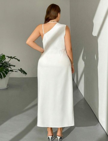 Rochie midi Shein Curve+, alb