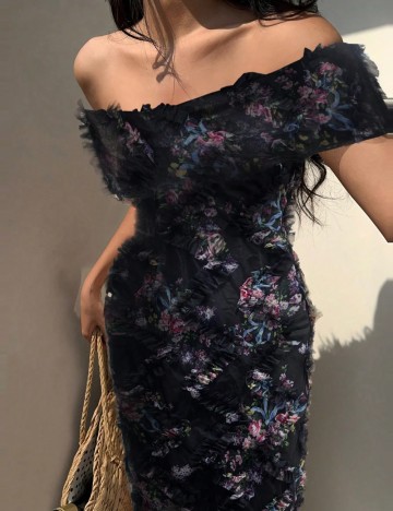 Rochie midi Shein, mix culori