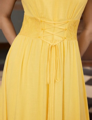 Rochie midi Shein, galben